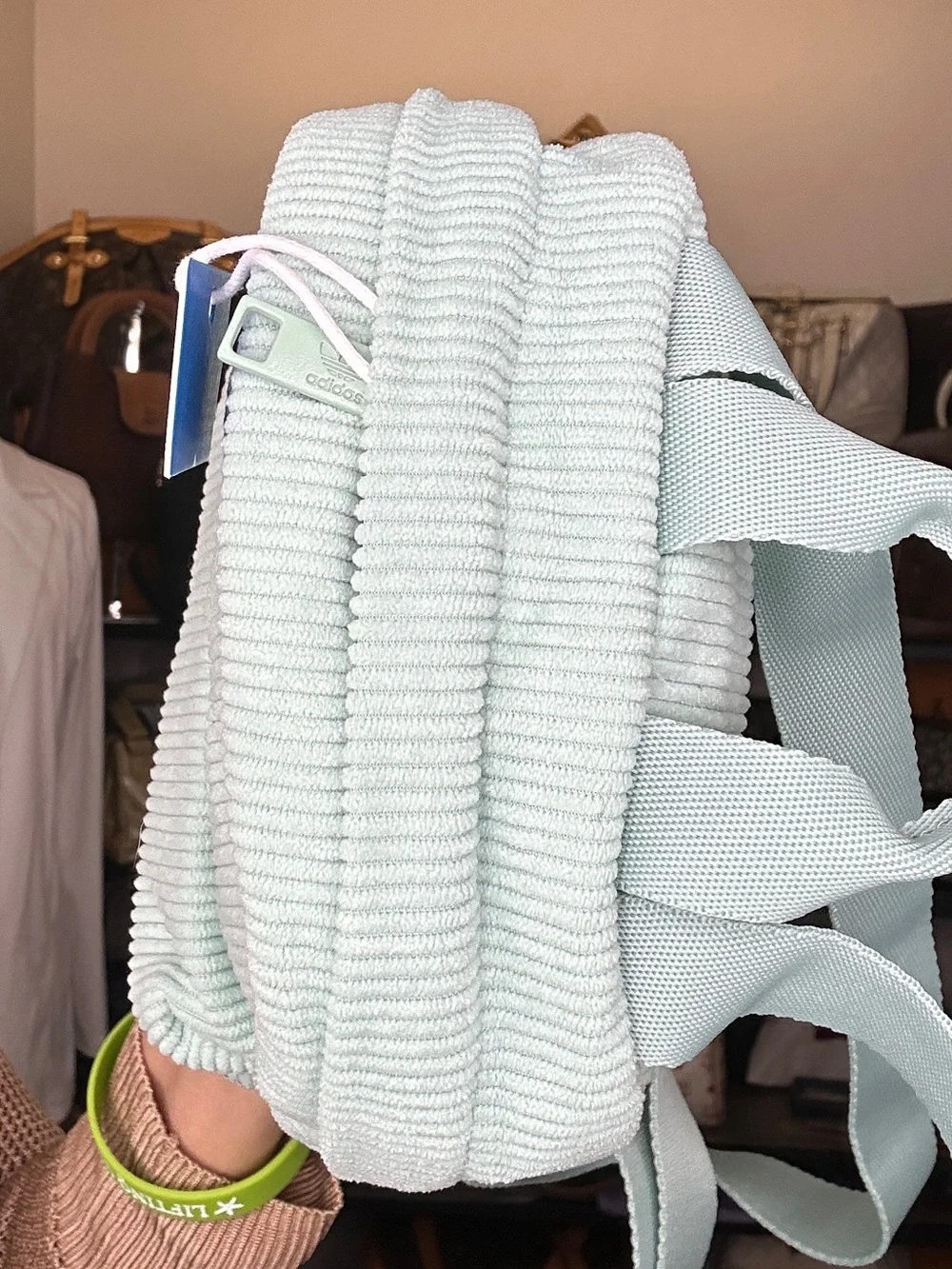 Adidas Originals Corduroy Mini Backpack NWT Mint Green Trefoil